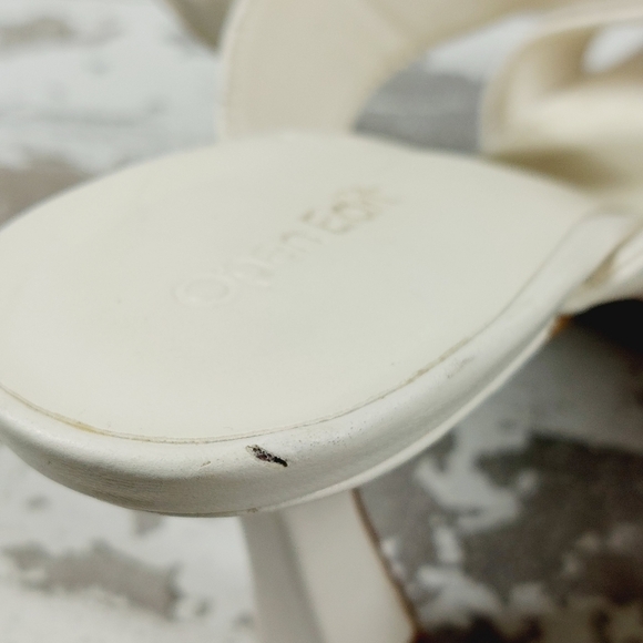 Open Edit Edquincy White Slip On Summer Heeled Sandals O353 - Picture 12 of 13